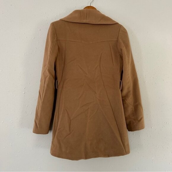 Tart Collections Tan Wool Pea Coat Winter Casual Classic Medium - Picture 6 of 10